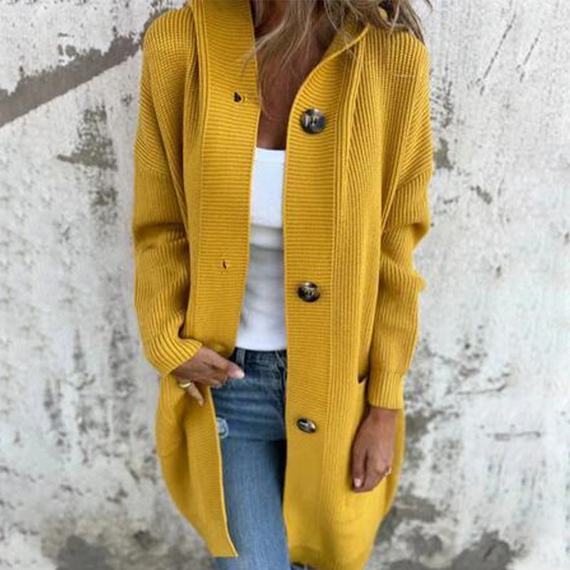 🌸Button-down cardigan with hood for women